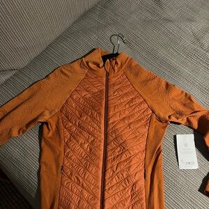 Athleta Orange Quilted Puffer Jacket